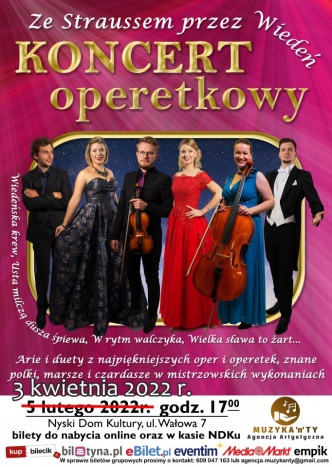 Ze Straussem przez Wiedeń Koncert operetkowy TERMIN PRZESUNIĘTY!