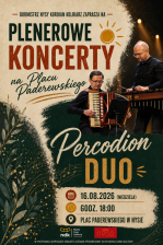 PLENEROWE KONCERTY NA PLACU PADEREWSKIEGO - PERCODION DUO